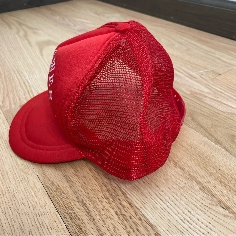 Vintage New Holland Kid Power Trucker Hat Youth Kids Red Tractor Farming
